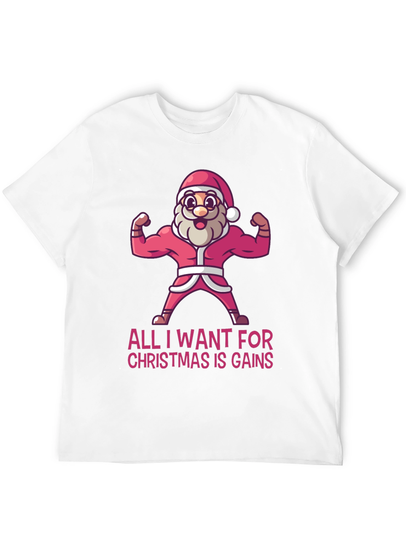 Funny Santa Gains Christmas T-Shirt