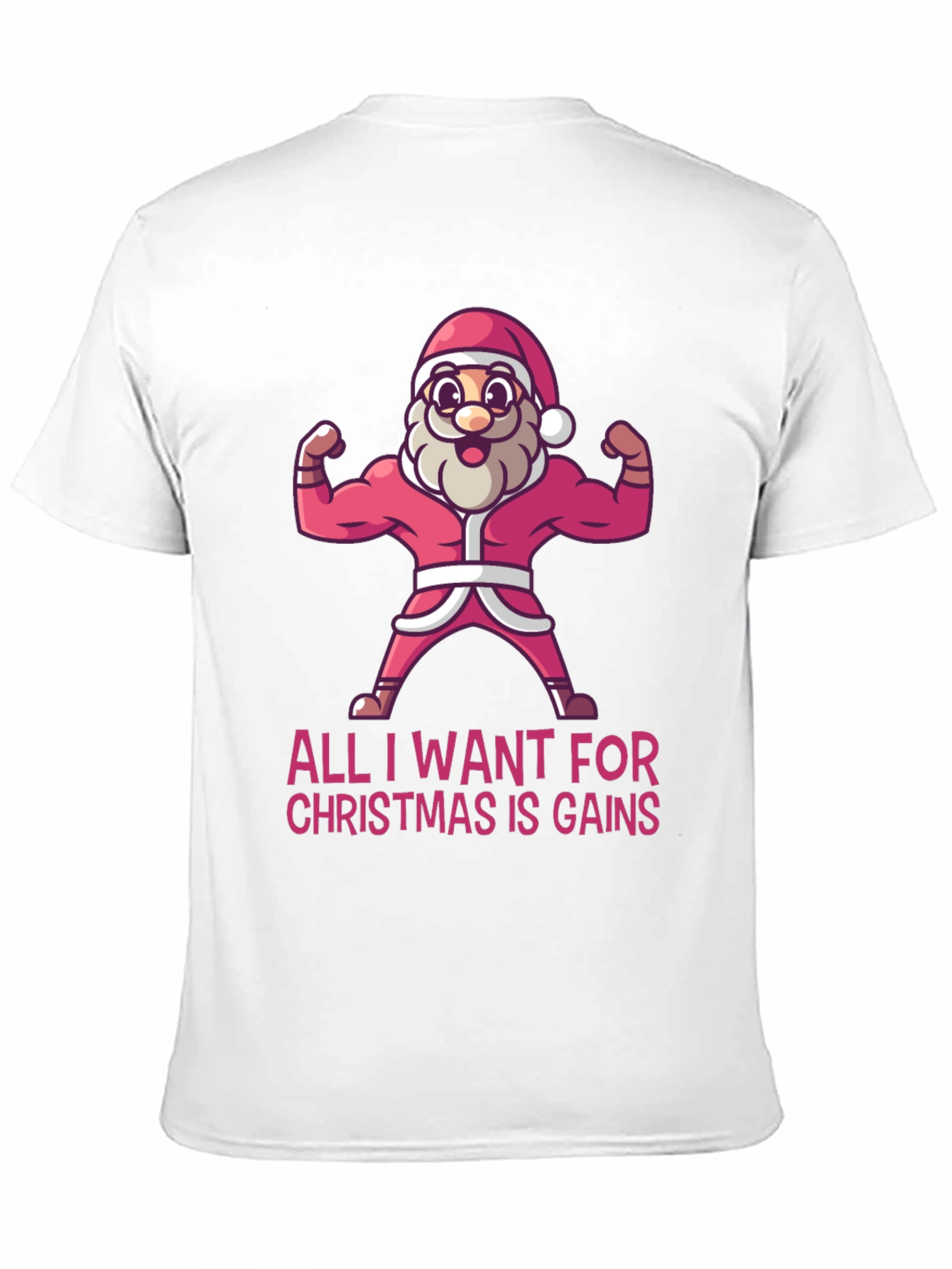Funny Santa Gains Christmas T-Shirt