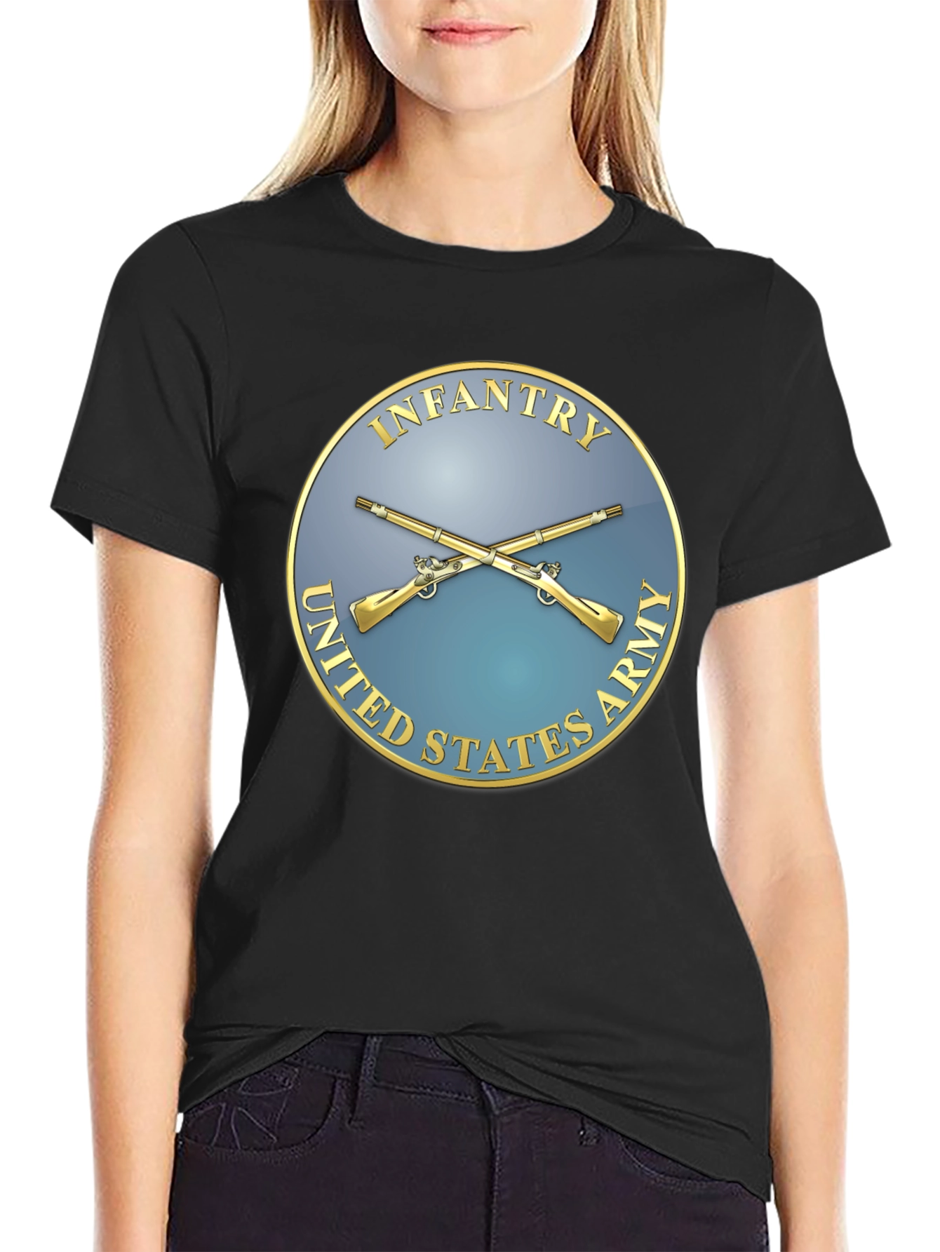 US Army Infantry T-Shirt Black