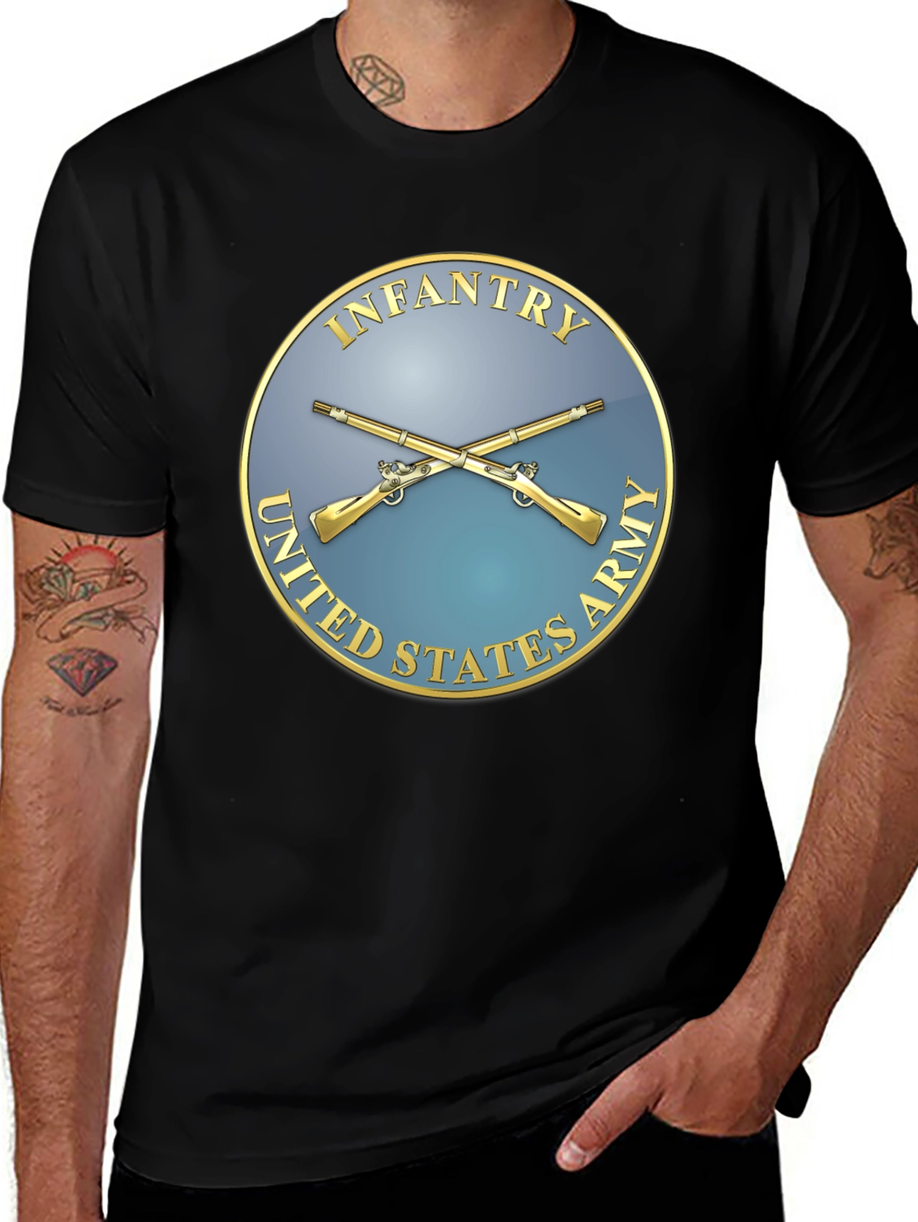 US Army Infantry T-Shirt Black