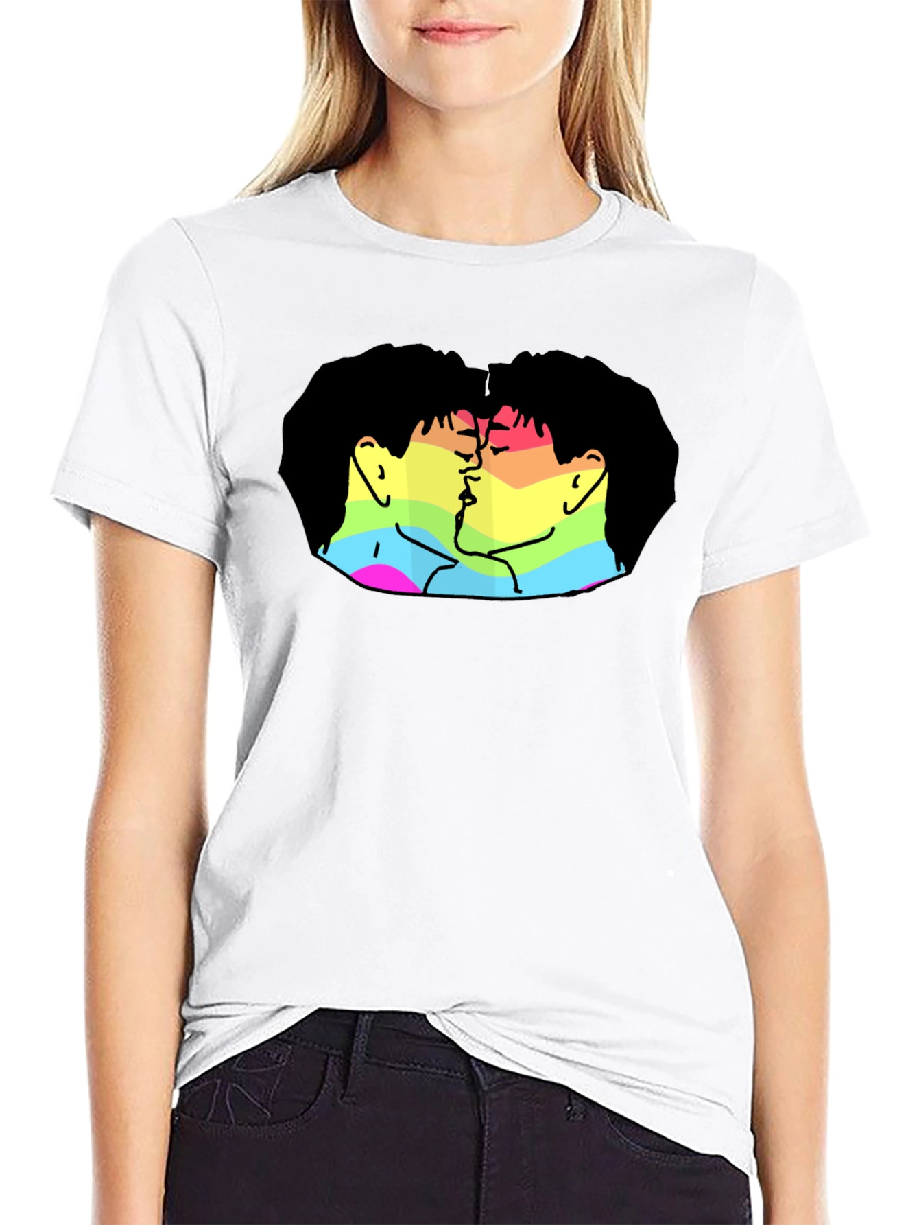 Pride Kiss Graphic Tee - Soft Cotton Blend