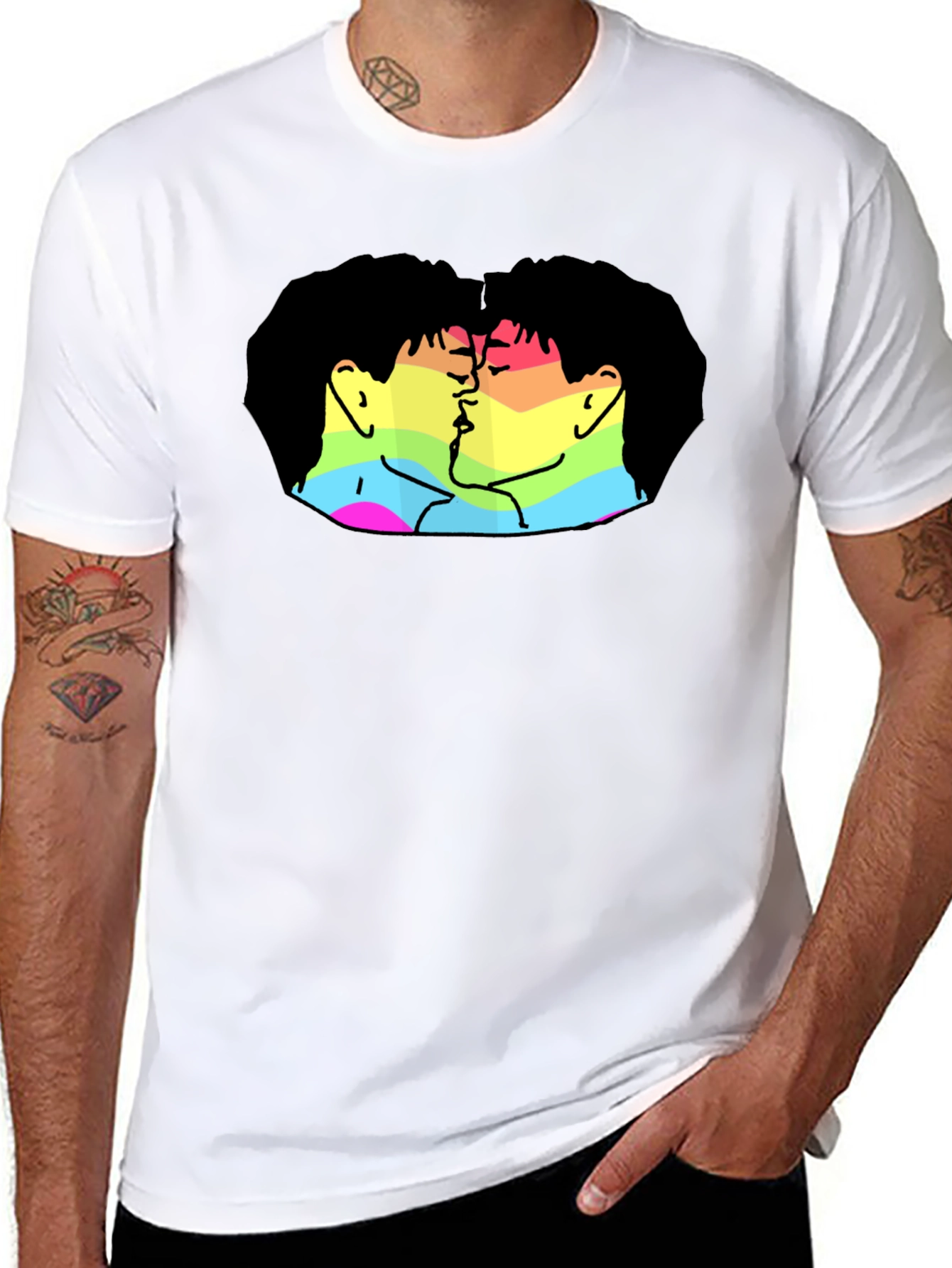 Pride Kiss Graphic Tee - Soft Cotton Blend
