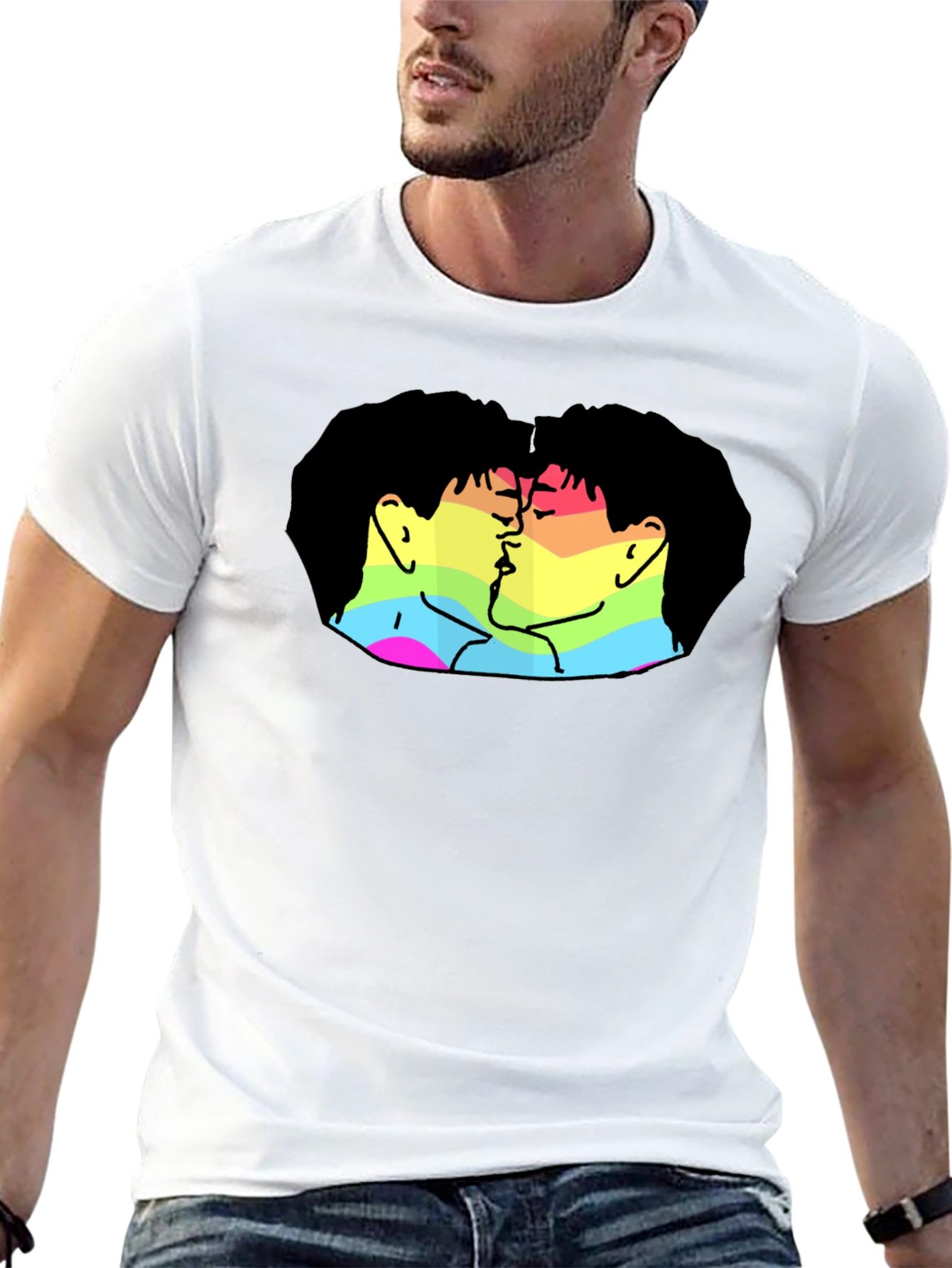 Pride Kiss Graphic Tee - Soft Cotton Blend