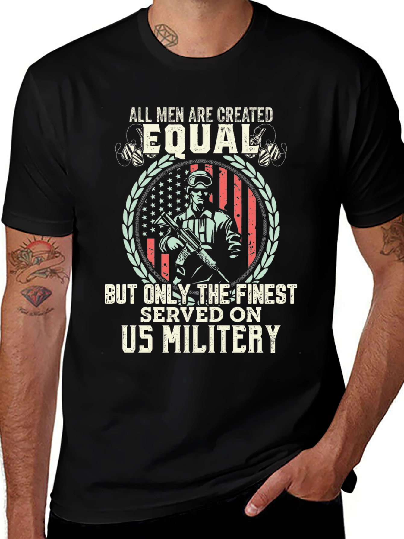 US Military Finest Served Graphic Tee