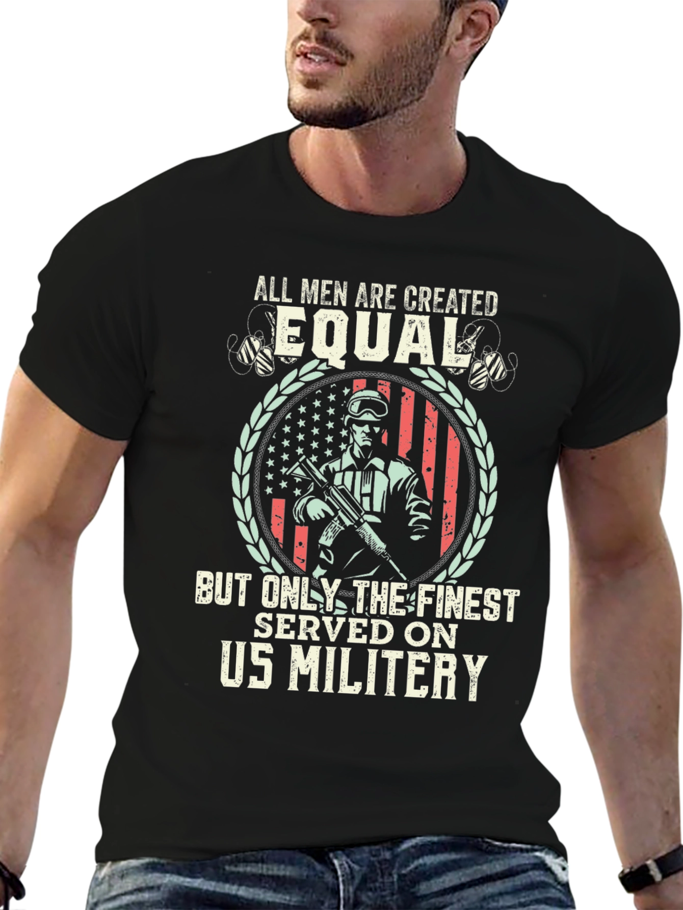 US Military Finest Served Graphic Tee